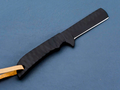 HS-949 Handmade J2 Steel Bull Cutter Knife – 6.4 Inch, Extended Handle, Ceramic Blade