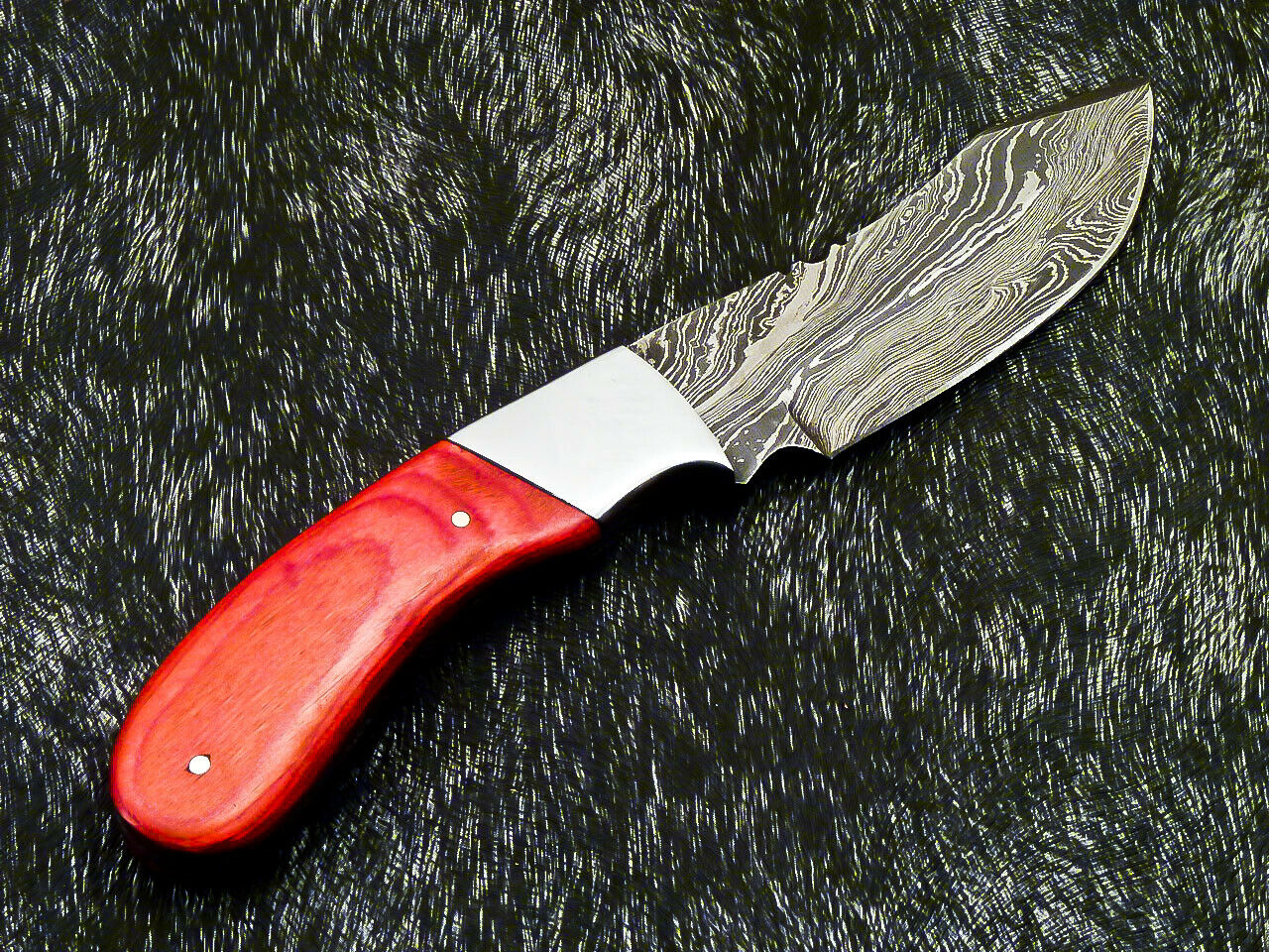 HS-582 Custom Hand Forged Damascus Steel 8" Hunting Knife - Pakka Wood