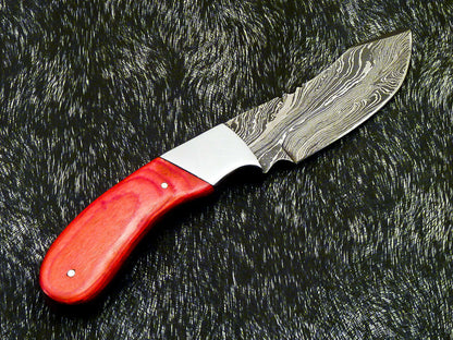 HS-582 Custom Hand Forged Damascus Steel 8" Hunting Knife - Pakka Wood