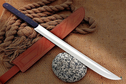 HS-1096 | Custom Handmade Steel D2 Fighter Hunting Combat Mini Sword knife With Resin Handle