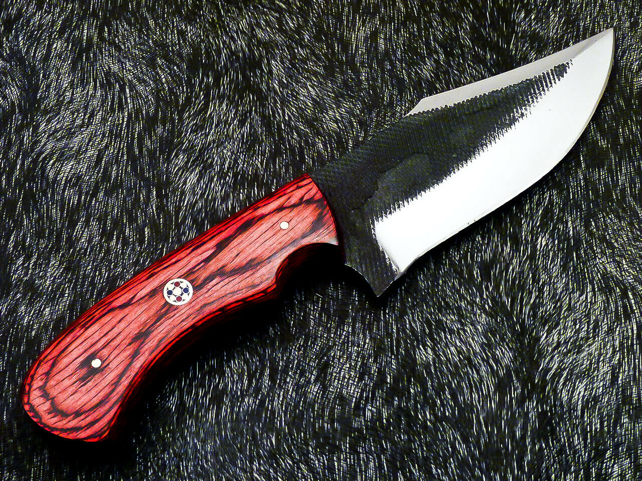 HS-578 Custom Hand Forged High Carbon Real File Steel Blade - 8" Skinning Knife