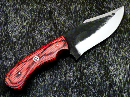 HS-578 Custom Hand Forged High Carbon Real File Steel Blade - 8" Skinning Knife