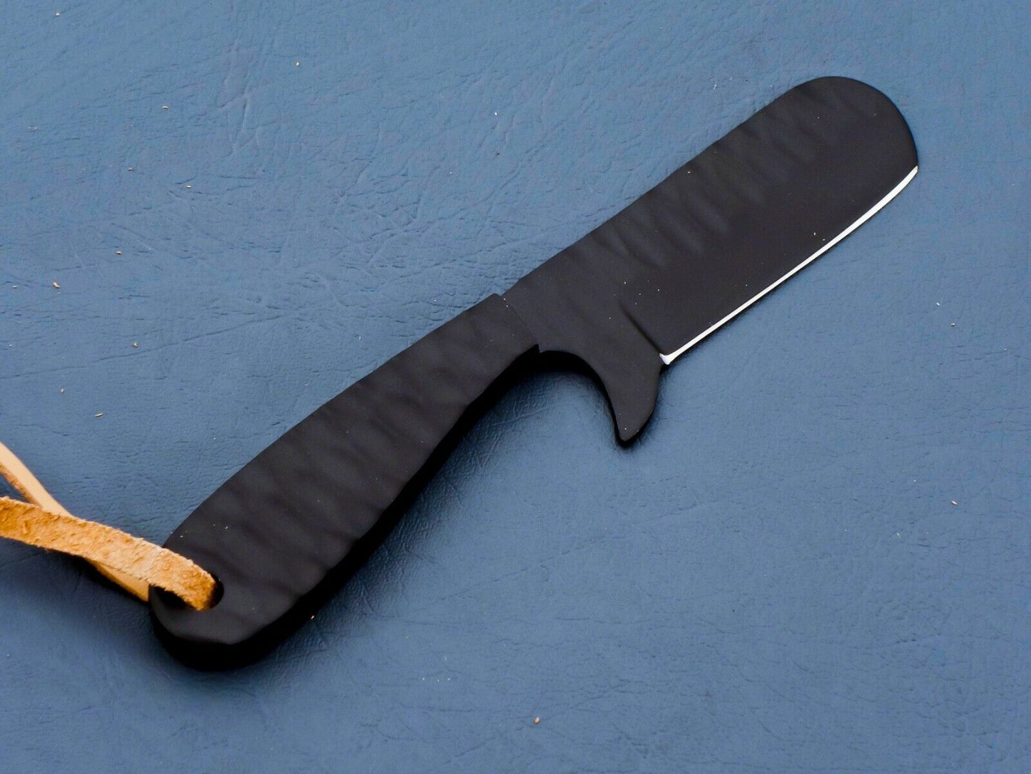 HS-948 Handmade J2 Tool Steel Bull Cutter Knife – Full Tang Fixed Blade, Oil Tempered