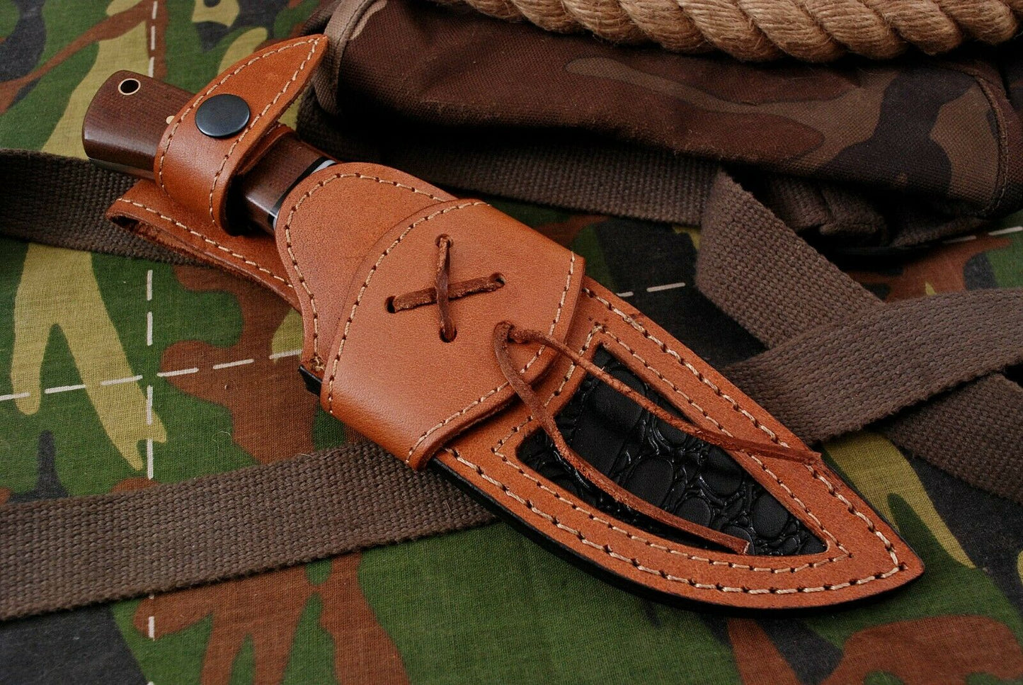 Damascus Hunting Skinner Knife – Micarta Handle | HS-358