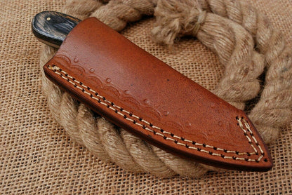 HS-747 6.0'' Custom Handmade High Carbon Mini Skinner Knife With Black Wood Handle