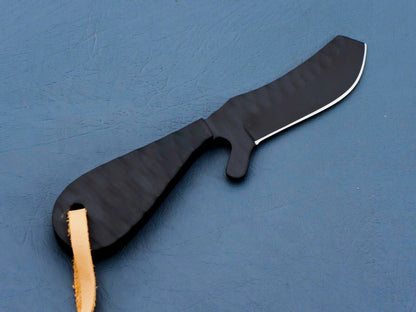 HS-945 Custom Hand Forged 6.00" J2 Tool Steel Ceramic Coating Bull Cutter Knife