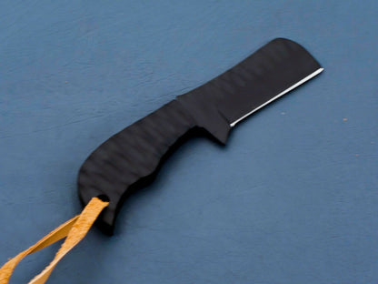 HS-950 Compact J2 Steel Bull Cutter Knife – 5 Inch, Ceramic Coated, Leather Sheath