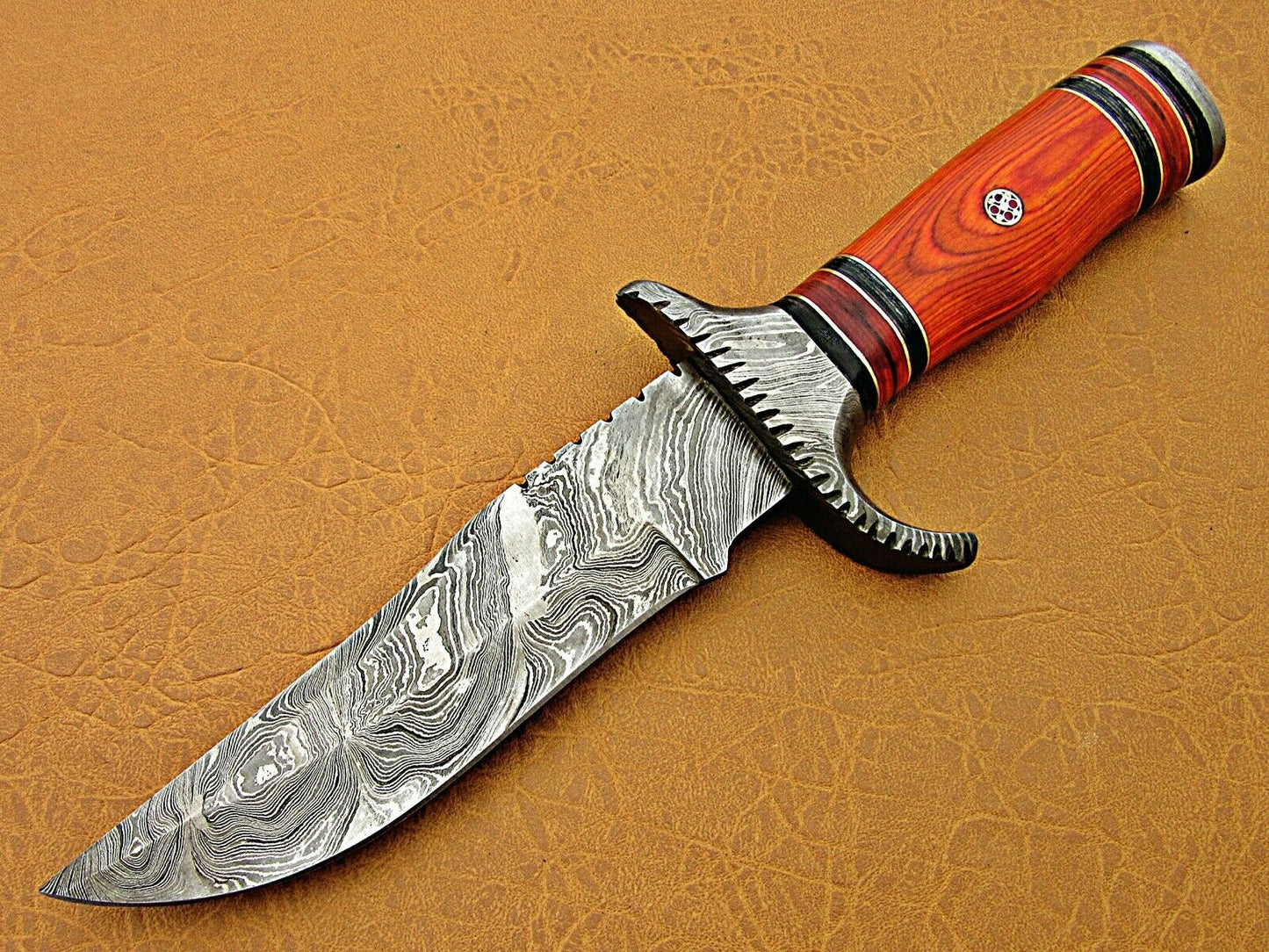 HS-467  Custom Handmade Damascus Steel Hunting knife With Micarta Handle Daily Carry
