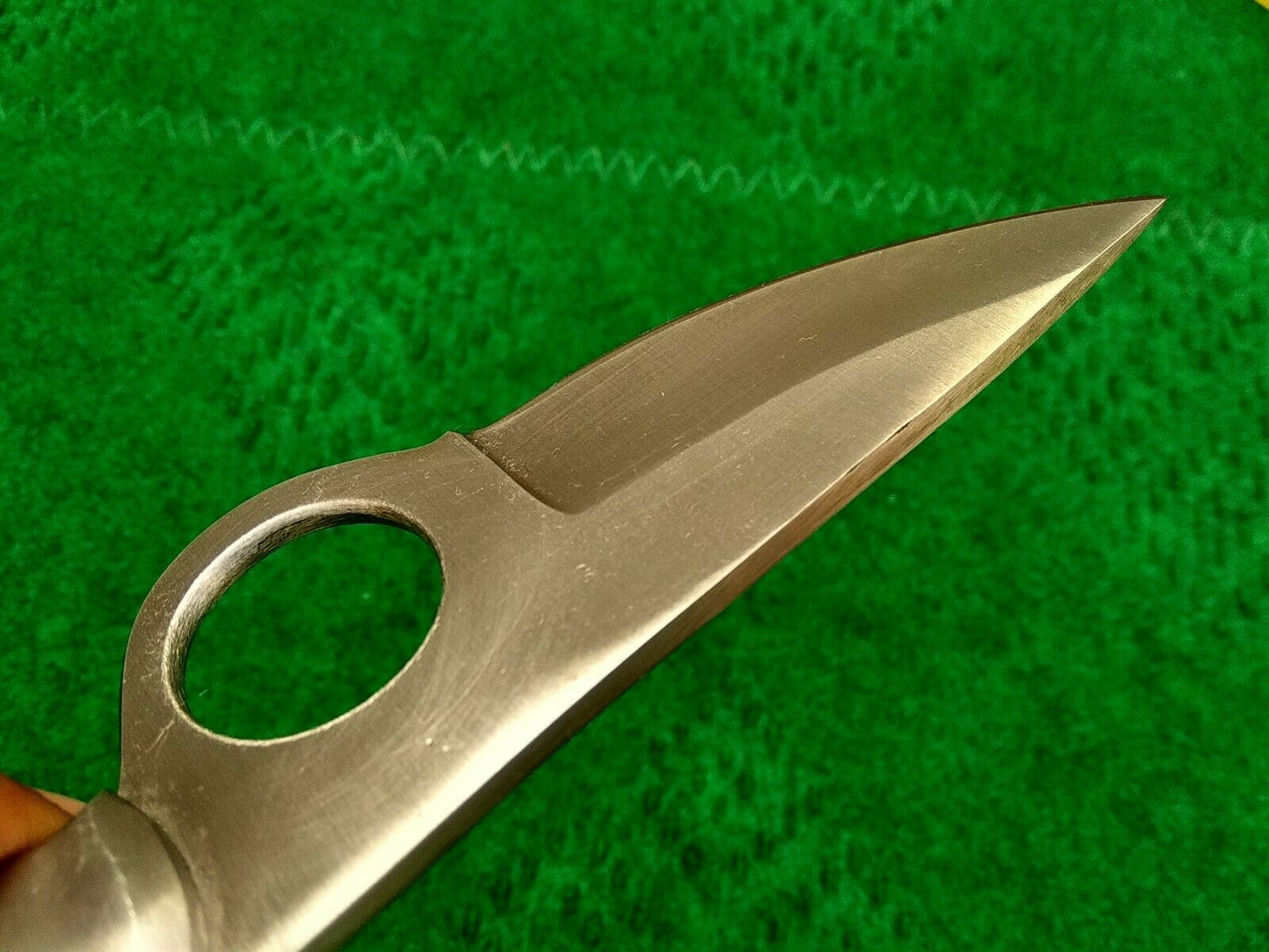 HS-986 Cowboy Knife Custom Handmade USA index Finger Tool Steel Skinner Knife