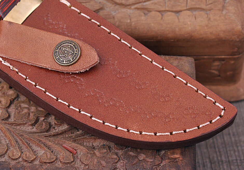 HS-440 | Custom Handmade Damascus Steel Hunting Fix knife - Stag Horn Handle