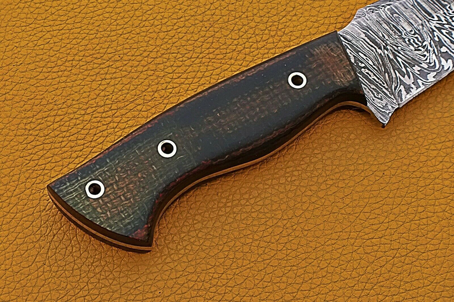 HS-740 Custom Handmade Damascus Steel Skinner Knife With Micarta Sheet Handle