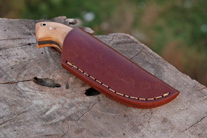 HS-735 Custom Handmade High Carbon Steel Mini Skinner knife - Wood Handle