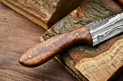 HS-651 Custom Handmade Damascus Hunting Skinning Blade Hunter Camping Full Tang Knife