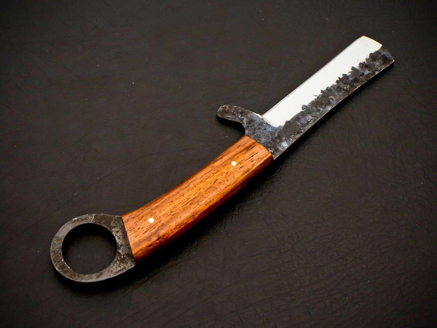 Hand Forged Carbon Steel Bull Cutter Knife 7.5" – Full Tang | HS-961