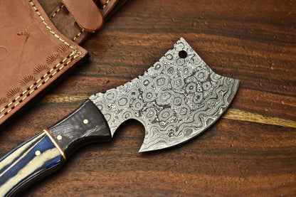 HS-1050 Handmade Damascus Axe Camping Full Tang axe Mini Axe Top Quality axe HS Knives Store