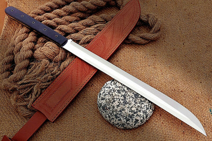HS-1096 | Custom Handmade Steel D2 Fighter Hunting Combat Mini Sword knife With Resin Handle