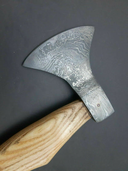 Damascus Tomahawk Axe – Olive Wood Handle | 512 Layers | HS-1023