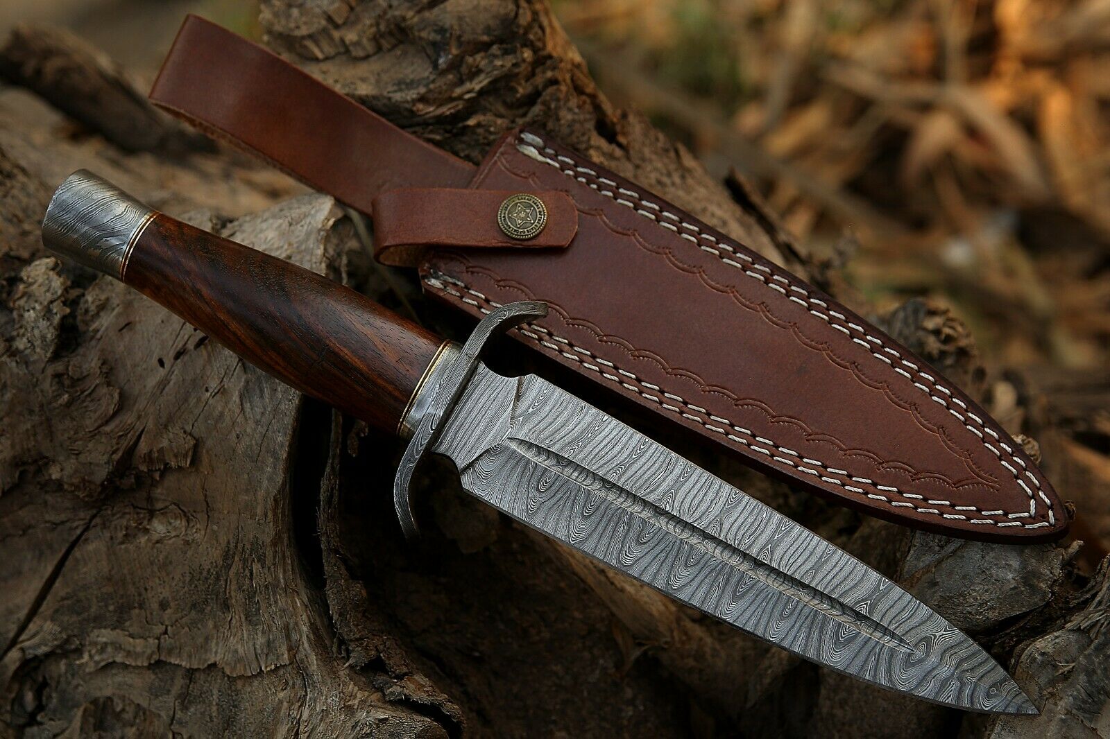 custom forged dagger knife full length