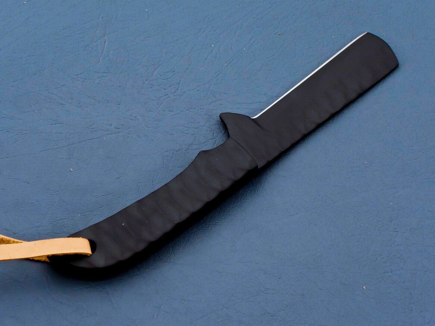 HS-949 Handmade J2 Steel Bull Cutter Knife – 6.4 Inch, Extended Handle, Ceramic Blade