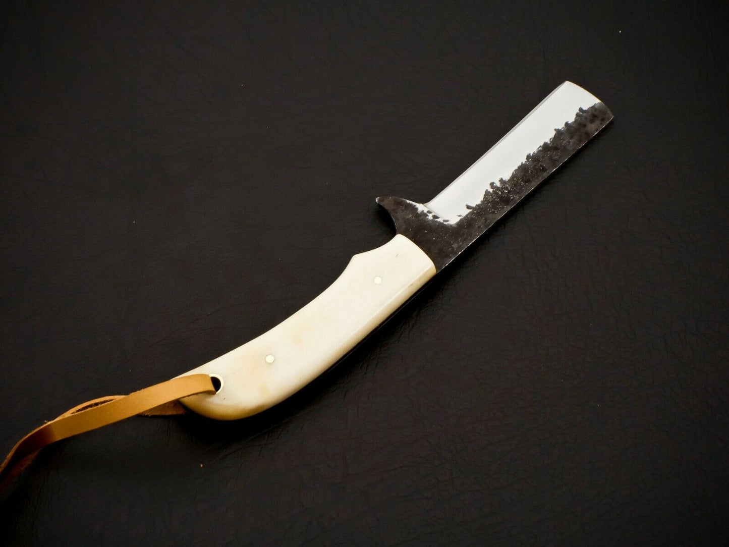 Hand Forged Carbon Steel Bull Cutter Knife 6.5" – Full Tang | HS-960