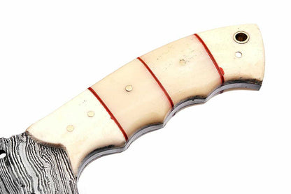 HS-935 Custom Handmade Damascus Steel Tracker-Hunting Knife With Camel Bone Handle