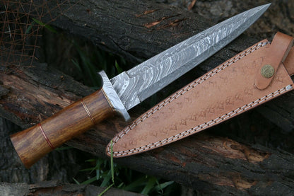 HS-368 '' Damascus Steel Dagger Knife, Hunting Dagger Knife, Hand Forged knife, Heavy duty