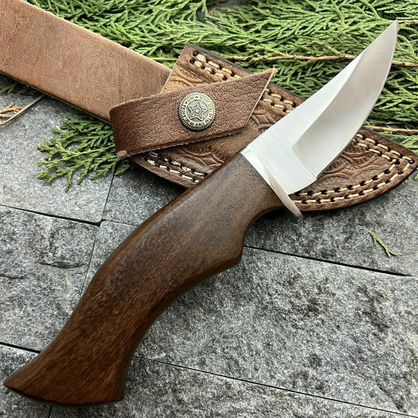 HS-386 '' Custom Handmade D2 Steel Hunting Skinner Sharp Blade Knife W/Sheath