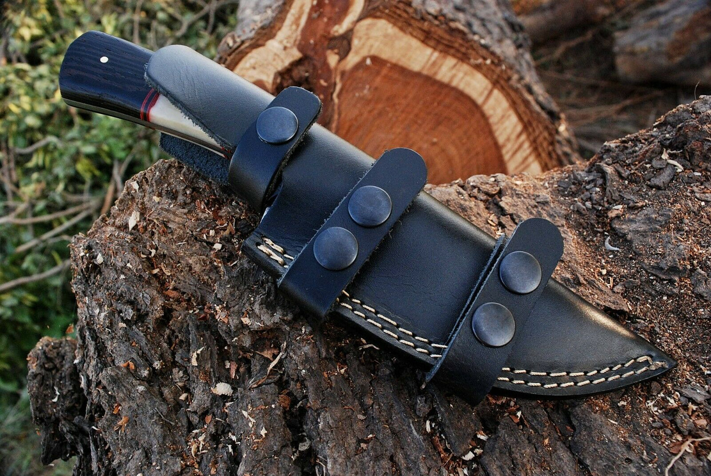 HS-362 '' Handmade Forged Damascus Steel Hunting Skinner Fix Blade Knife