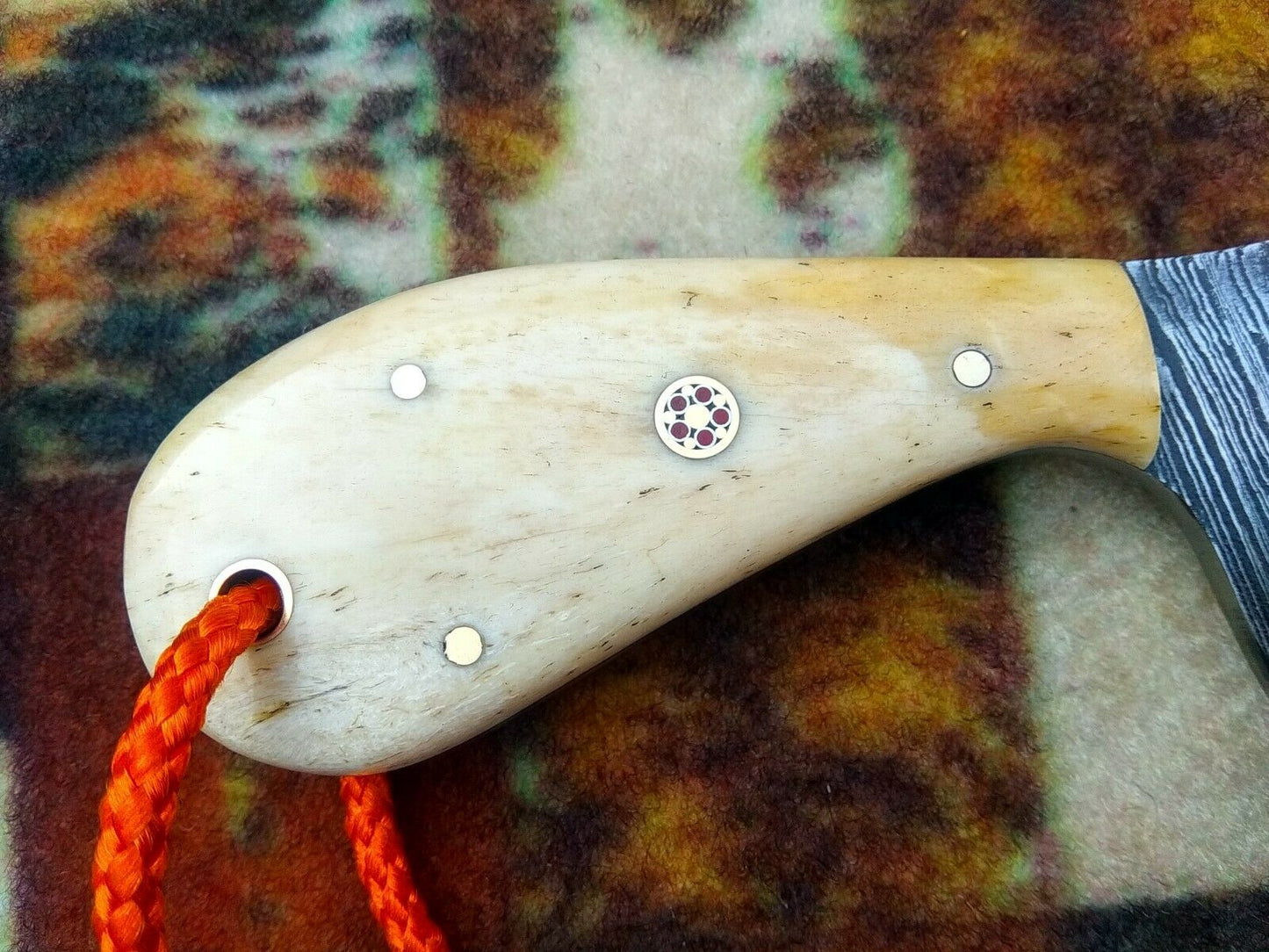 HS-990 HANDMADE COWBOY KNIFE 8" DAMASCUS BULL CUTTER KNIFE