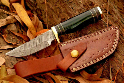 HS-763Custom Handmade Damascus Steel Skinner knife With Resin Handle Daily Carry