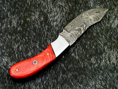 HS-582 Custom Hand Forged Damascus Steel 8" Hunting Knife - Pakka Wood