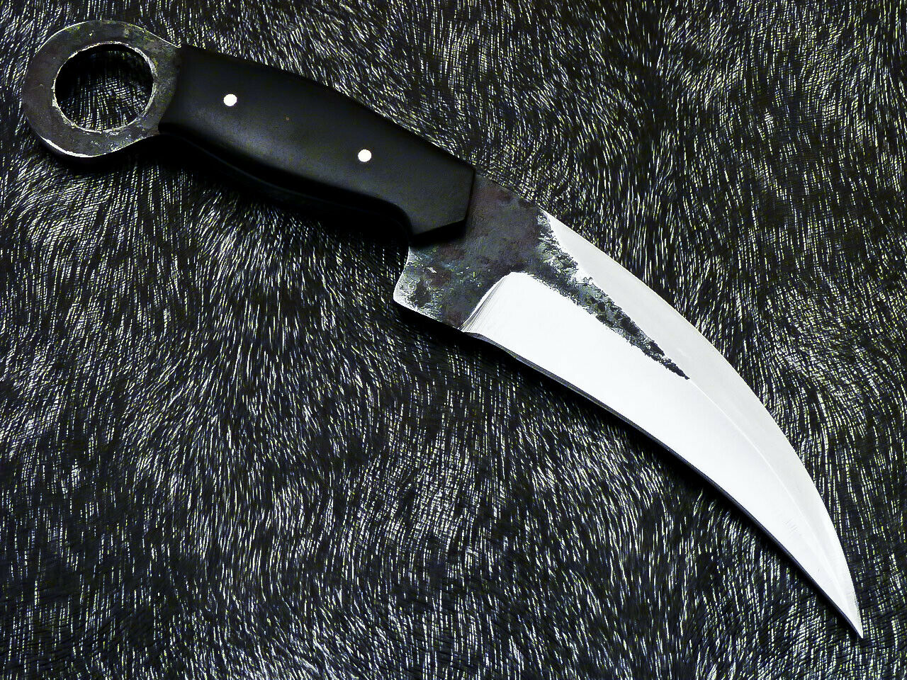 HS-891 Hand Forged Railroad Spike Carbon Steel Blade 11" Karambit Knife