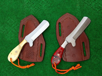 HS-985 Custom Handmade Cowboy Knife Set Outdoor Hunting Rare Tool Steel