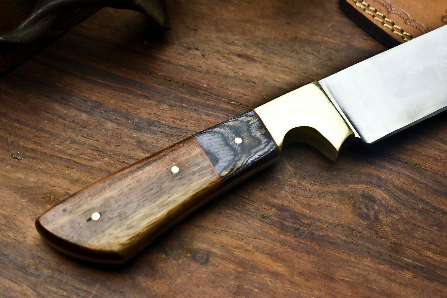 HS-399'' Custom Hand Made D2 Tool Steel Blade Full Tang Camping Knife