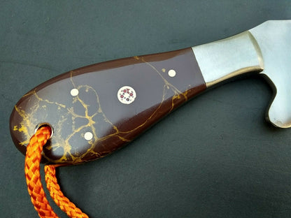 HS-992 Cowboy Knife Custom Handmade Tool Steel Rare Handle