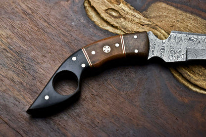 HS-901 Handmade Damascus Hunting Blade Karambit Full Tang Knife
