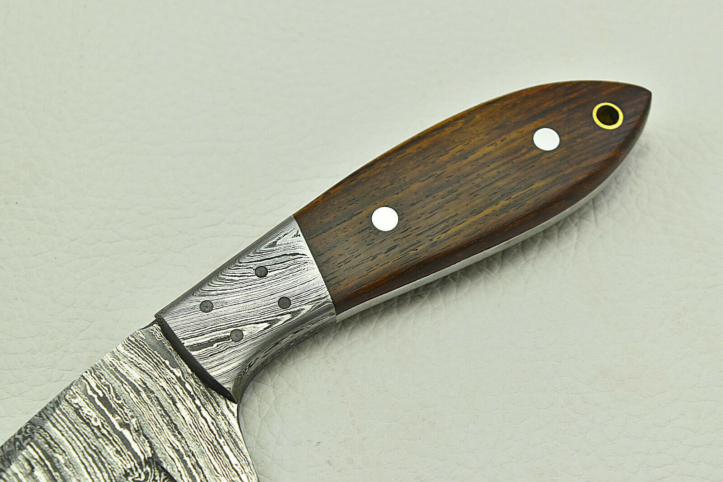 HS-586 8" Custom Handmade Damascus Steel Hunting Skinner knife With Rose Wood Handle