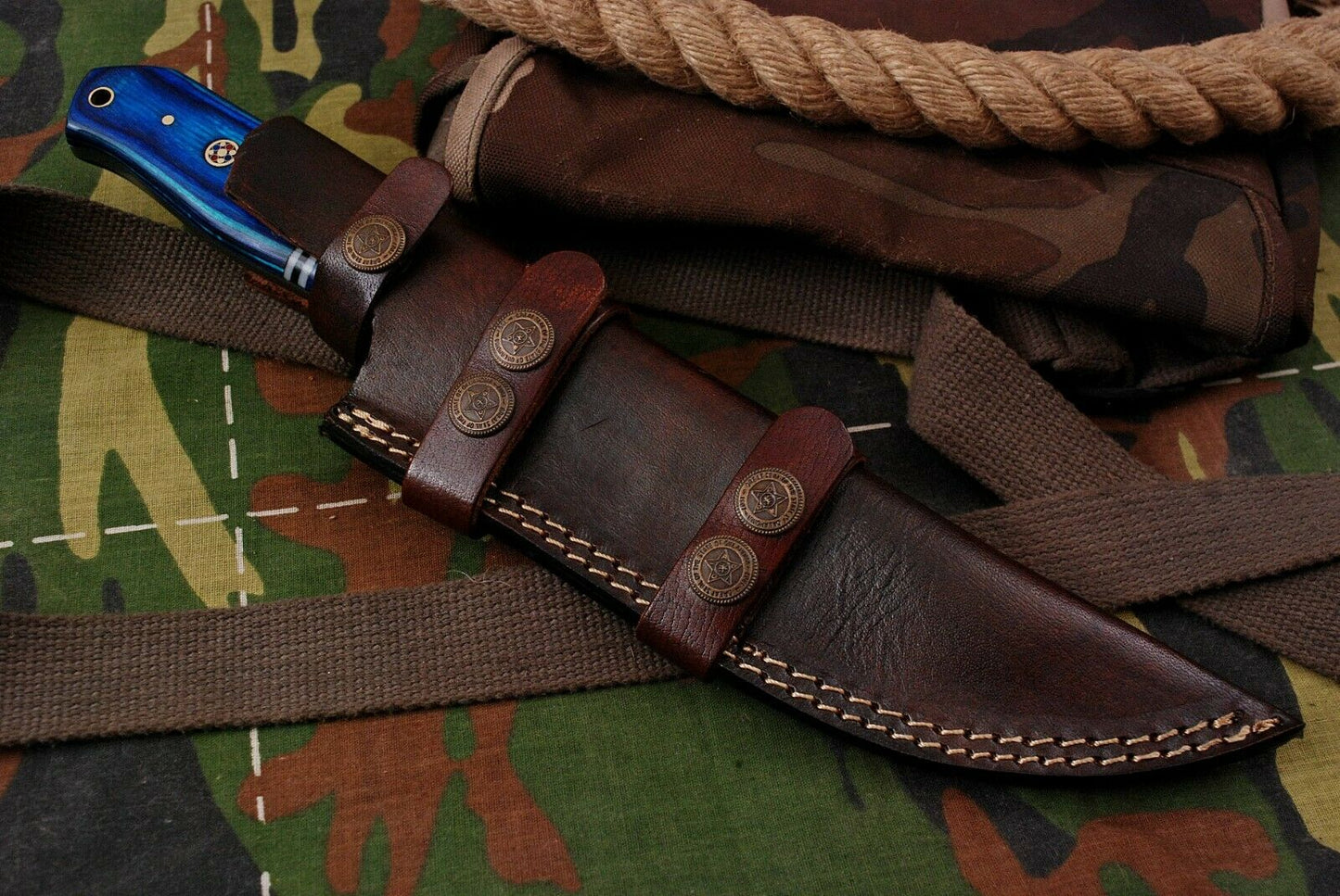 Damascus Large Hunting Skinner Knife 11.5" – Pakkawood | HS-359