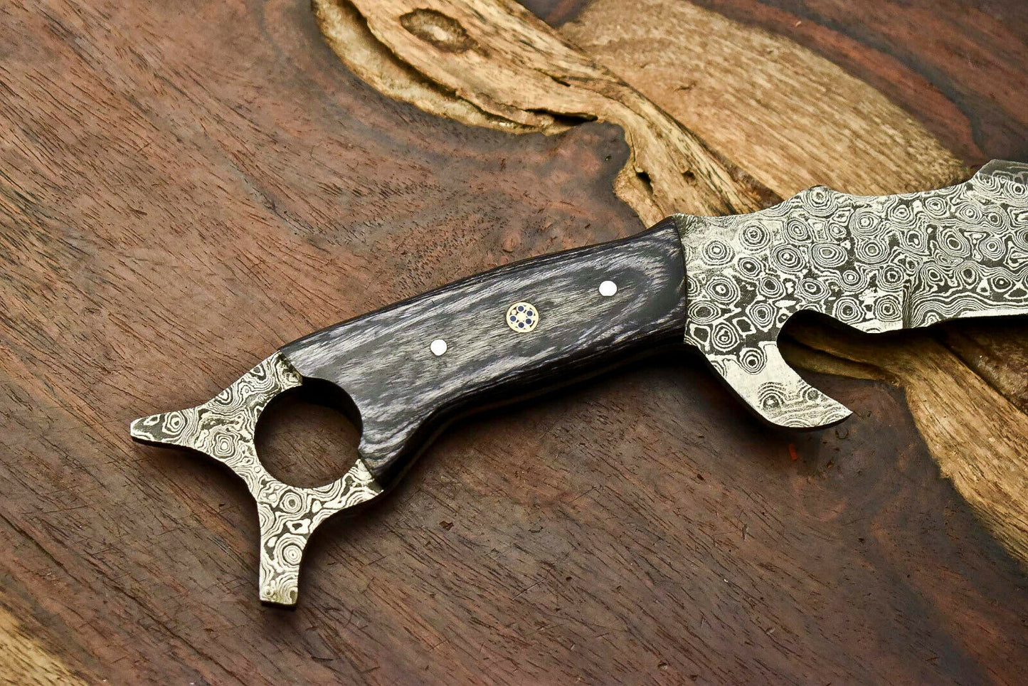 HS-904 Custom Handmade Damascus Hunting Blade Karambit Camping Full Tang Knife Gifts