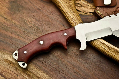HS-927 Custom Handmade Stainless Steel Tracker Knife - Beautiful Hard Wood Handle