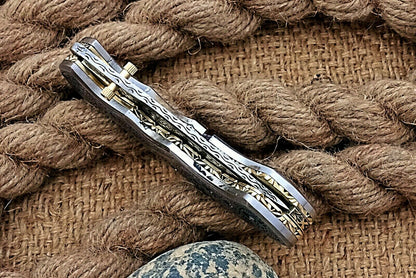Custom Made Hand Engraved Folding-Pocket Knife Life Time Used With Very Good Price