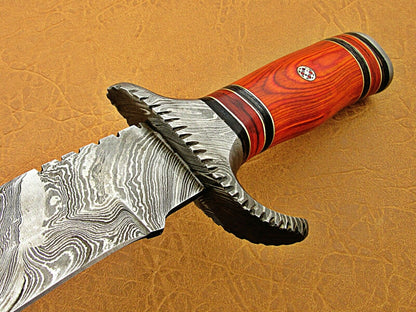 HS-467  Custom Handmade Damascus Steel Hunting knife With Micarta Handle Daily Carry