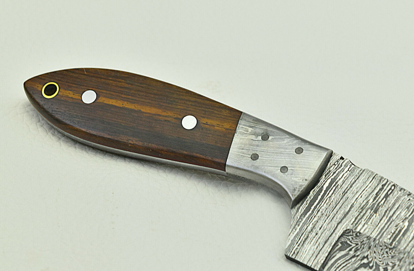 HS-586 8" Custom Handmade Damascus Steel Hunting Skinner knife With Rose Wood Handle