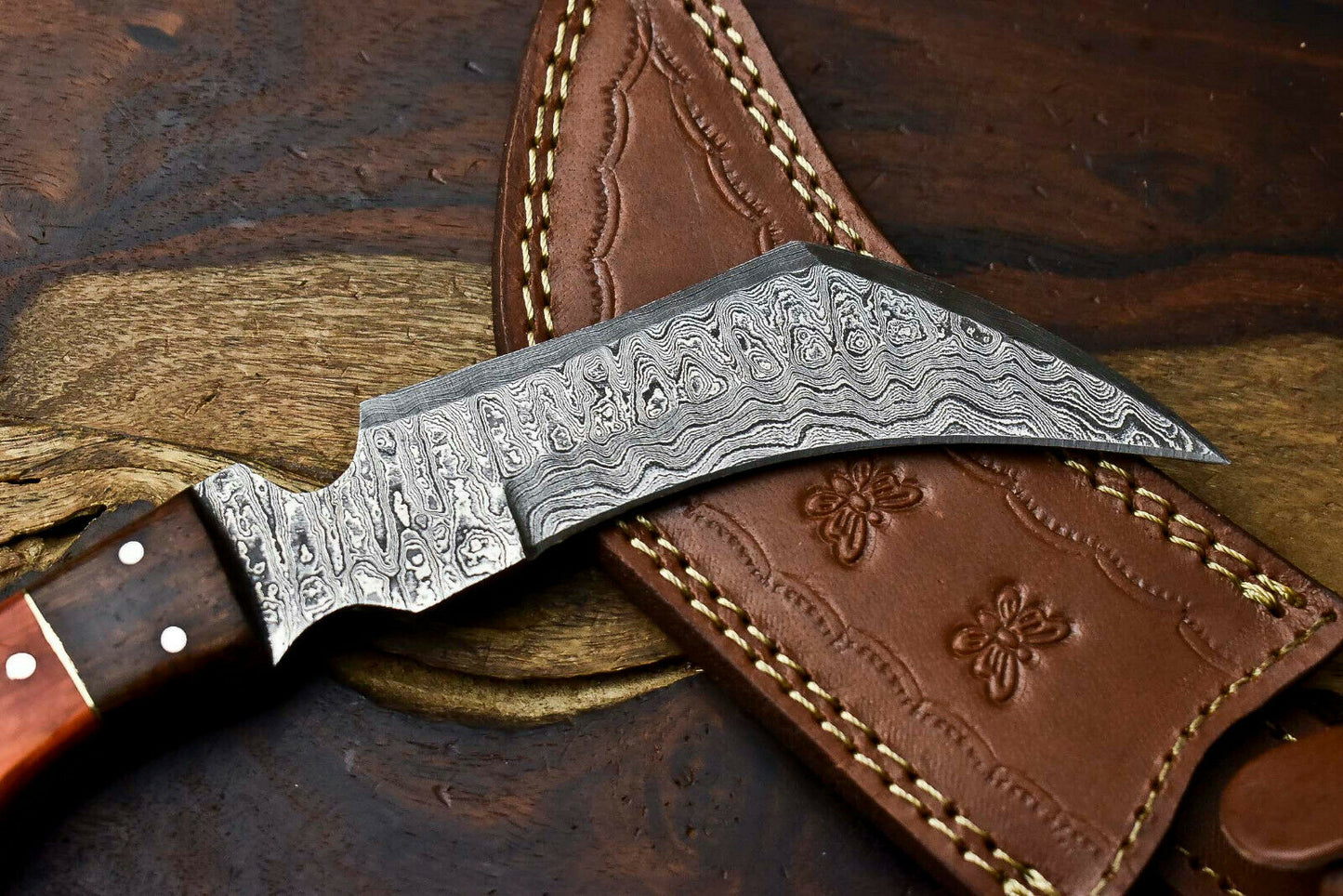 HS-897 Cutlery Salvation Handmade Damascus Hunting Blade Karambit Full Tang Knife
