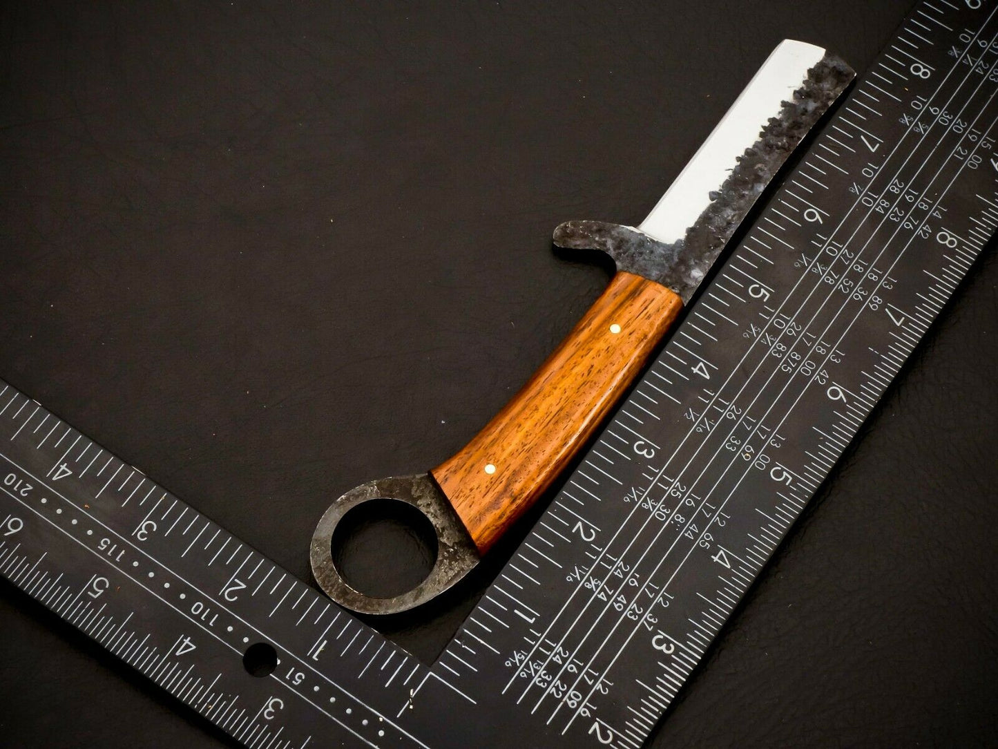 Hand Forged Carbon Steel Bull Cutter Knife 7.5" – Full Tang | HS-961