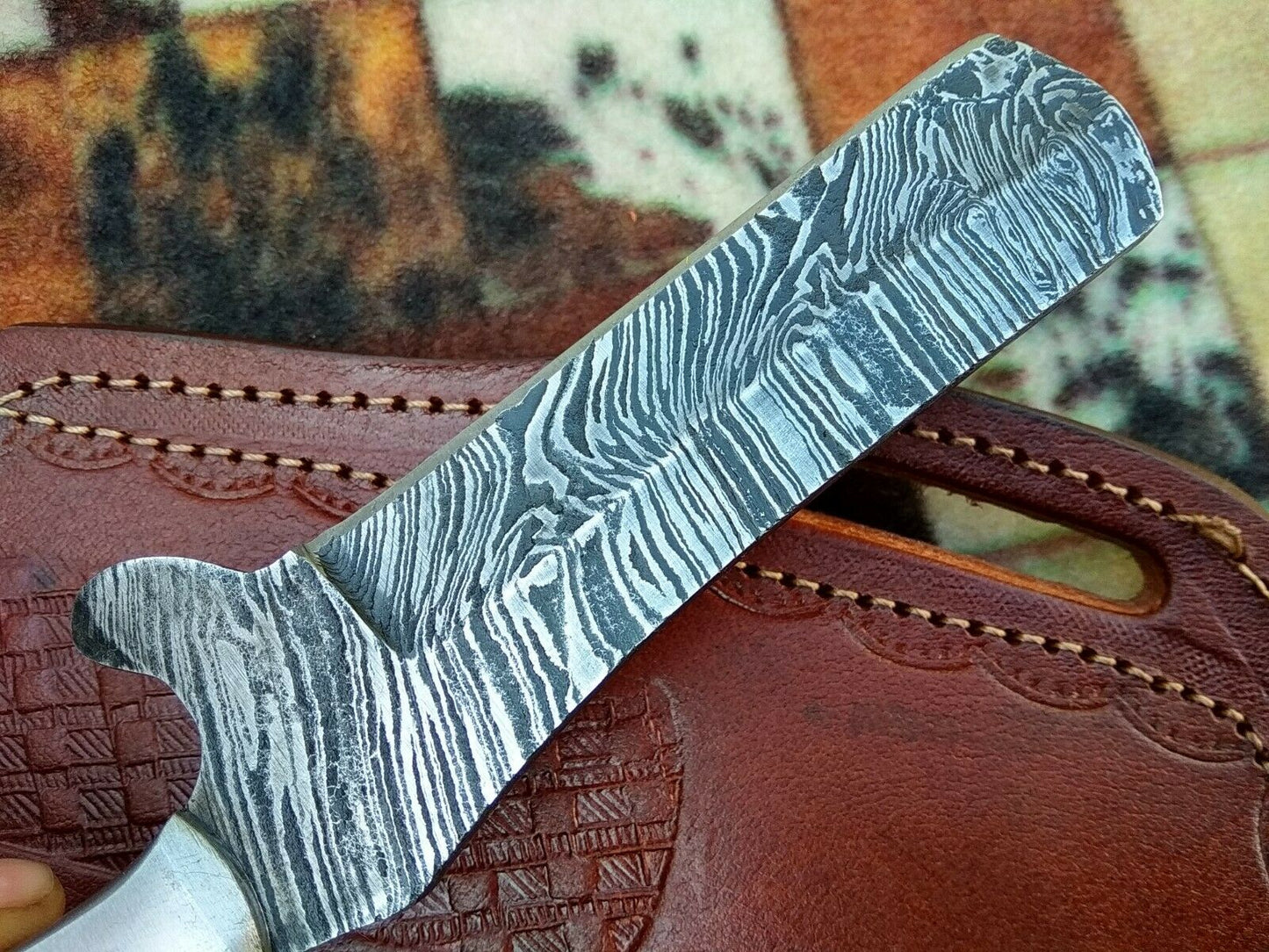 HS-989 COWBOY KNIFE CUSTOM HANDMADE EDC DAMASCUS HUNTING KNIFE
