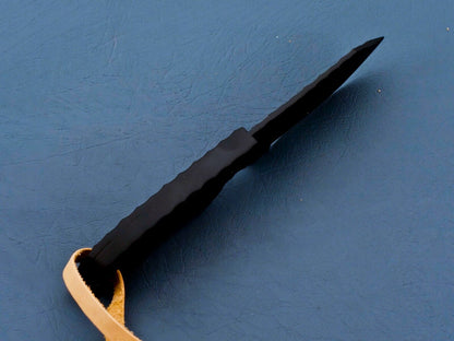 HS-951 Hand Forged J2 Steel Bull Cutter Knife – Deep Grip Handle, Ceramic Blade