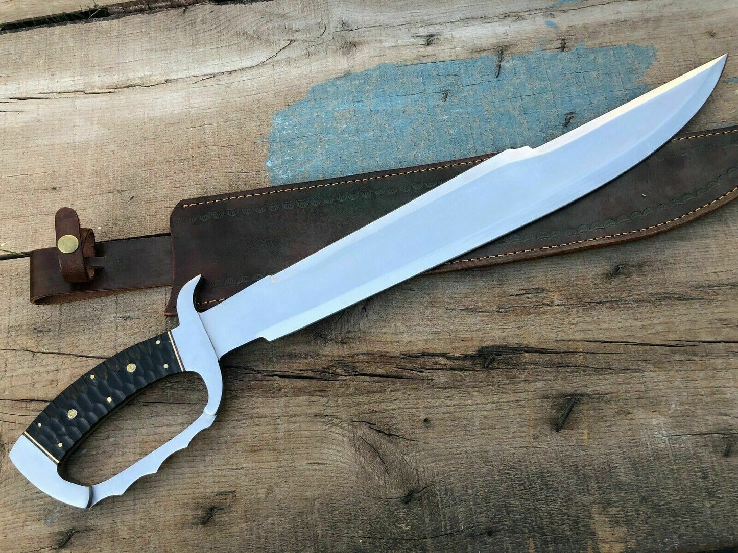 HS-385 '' Custom Handmade D2 Steel Hunting Skinner Dagger Bowie Knife W/Sheath