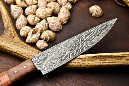 HS-280 Hand Made Damascus Steel Blade Chef Kitchen Full Tang Knife | Hard Wood