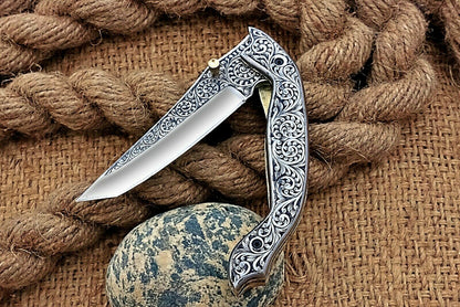 Engraved Folding Pocket Knife — Handcrafted Lifetime Use, Best Value